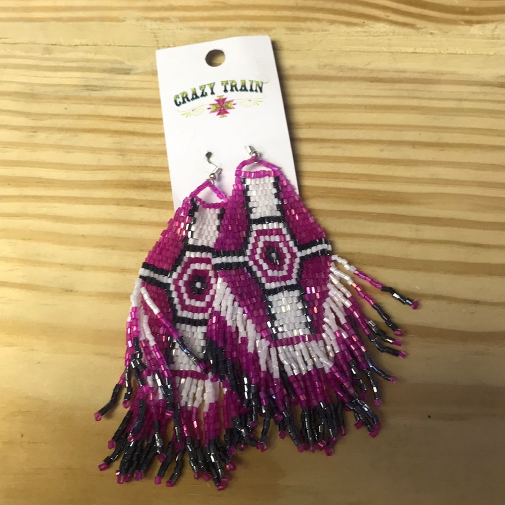 Crazy train earrings